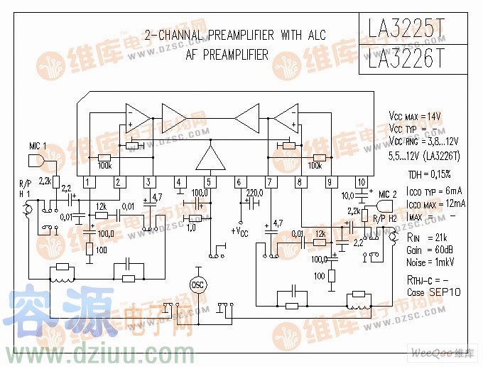 LA3225-6T<a href=http://www.mnu8.com/gongfangdianlu/ target=_blank class=infotextkey>功放電路</a>