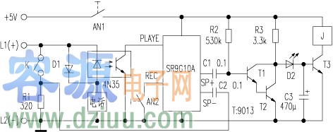 簡單電話應(yīng)答器電路