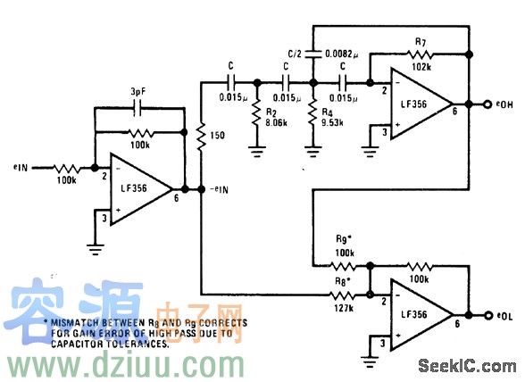 非對稱有源分頻電路