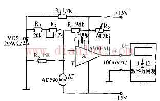關于AD590數字式溫度計電路