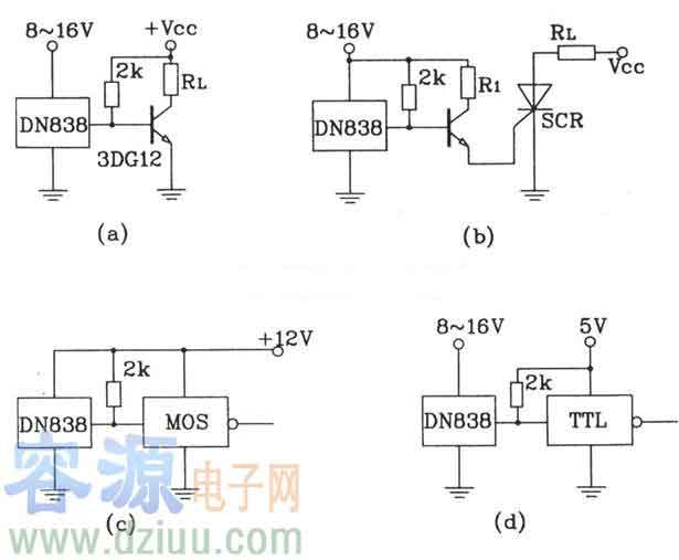 DN838傳感器的典型應(yīng)用電路