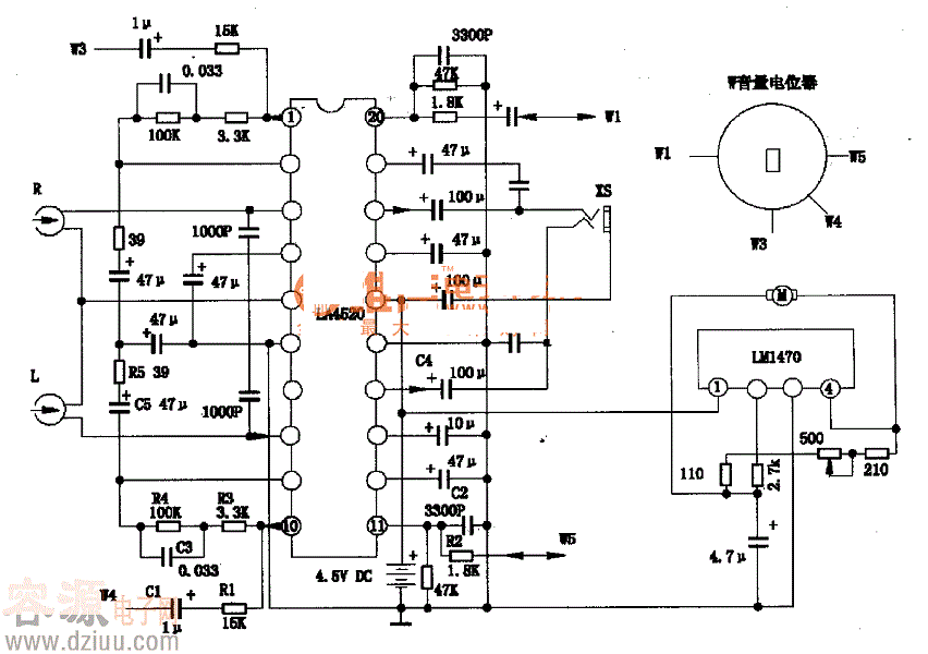 LA4520集成塊的典型應用電路