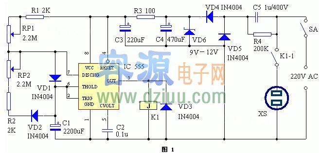 用NE555制作重復式定時電路