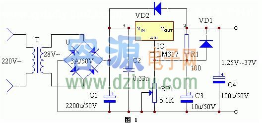LM317集成穩壓電路